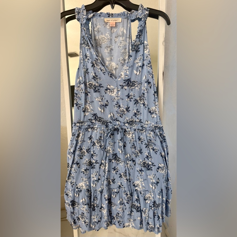 Band of Gypsies Blue Floral Top